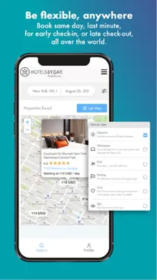 HotelsByDay, hourly day stays android App screenshot 3